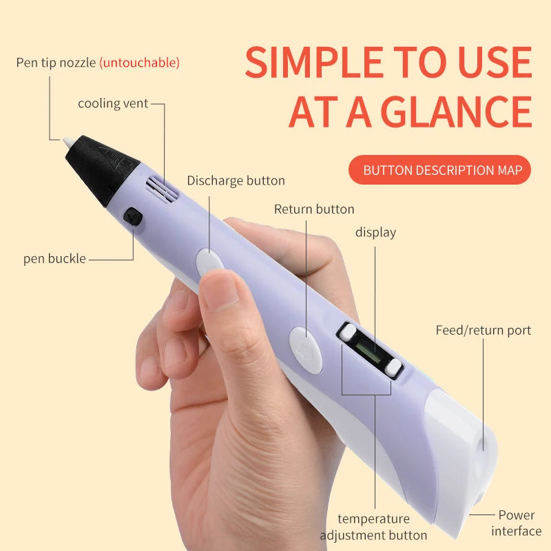 Stylo 3D MonStylo3D™ – Le Cadeau Créatif Idéal pour Enfants & Adultes