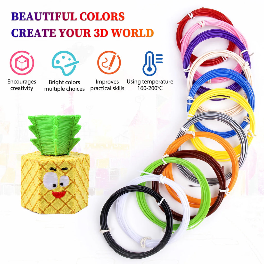 Pack 32 couleurs – Filament PLA 1.75 mm pour stylo 3D (96 m total)