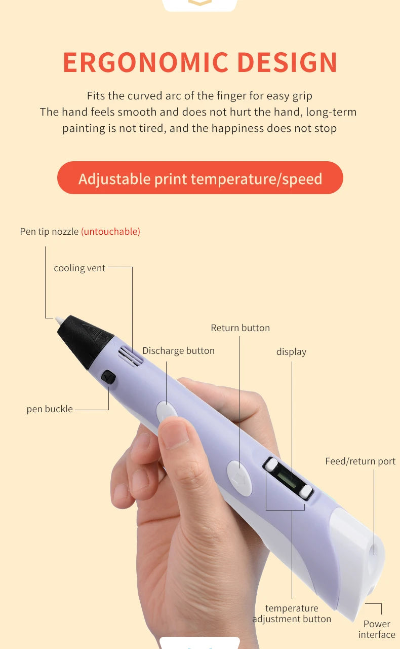 Stylo 3D MonStylo3D™ – Le Cadeau Créatif Idéal pour Enfants & Adultes