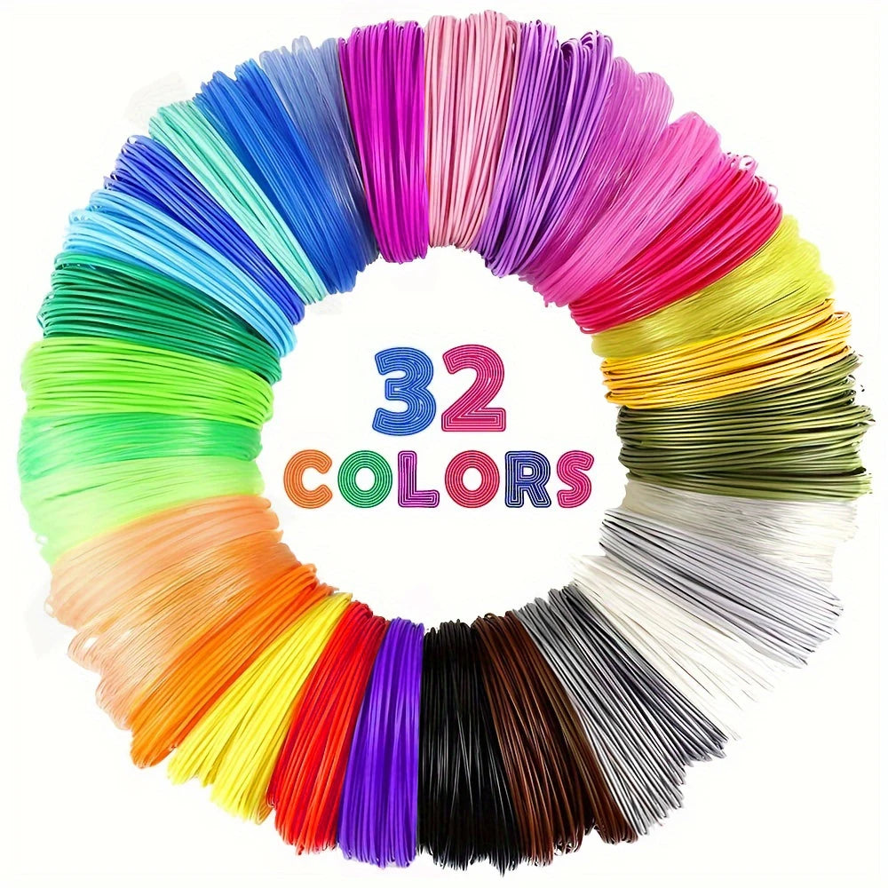 Pack 32 couleurs – Filament PLA 1.75 mm pour stylo 3D (96 m total)